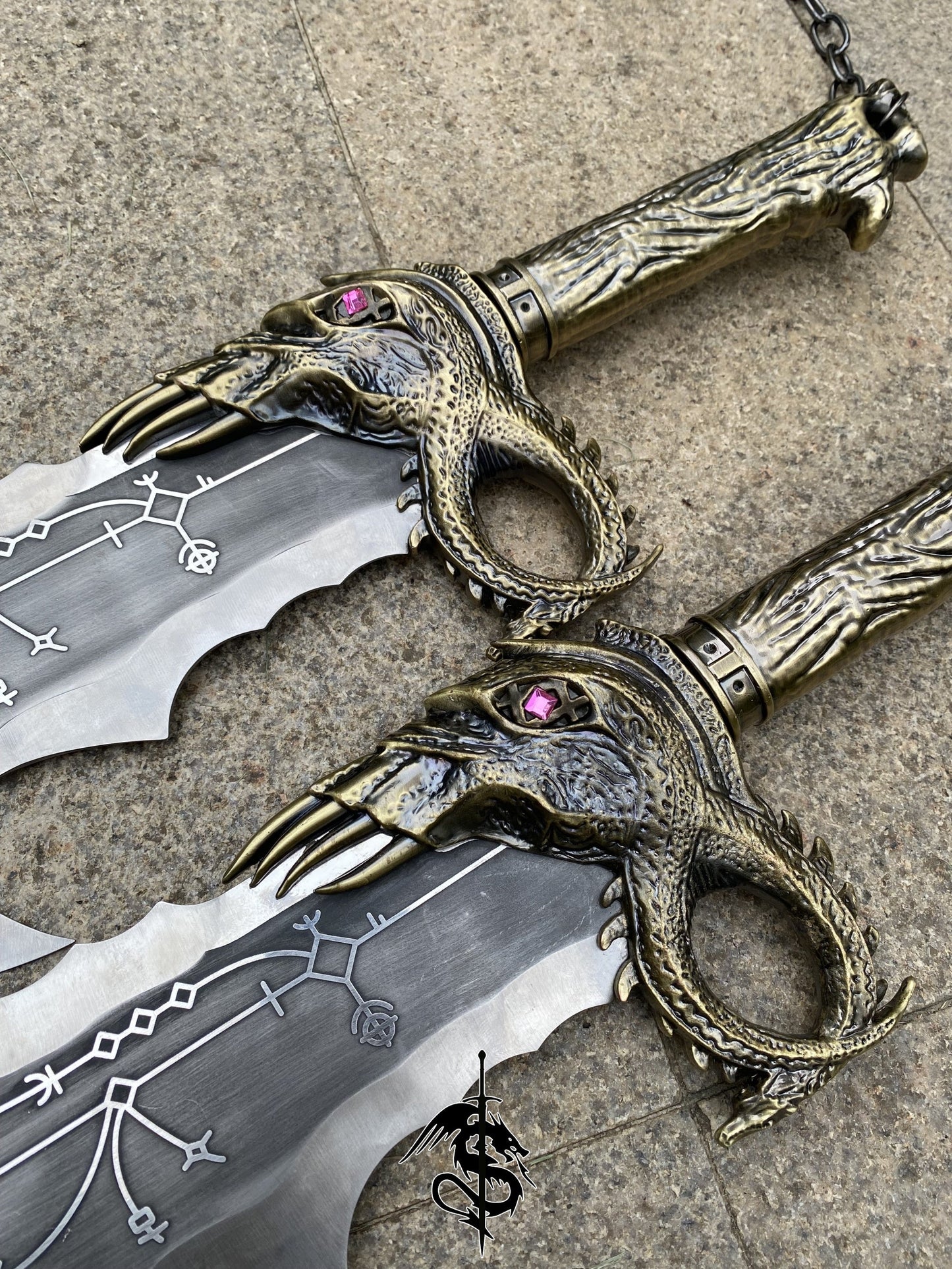 Steel Blades of Chaos Life-size Metal Replica
