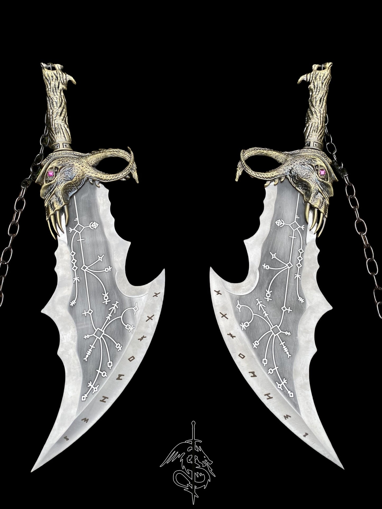 Steel Blades of Chaos Life-size Metal Replica