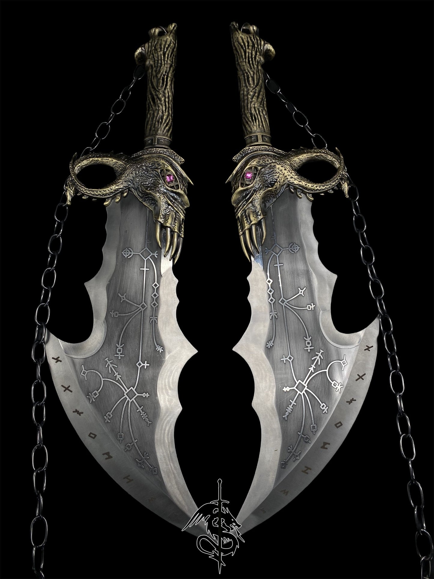 Steel Blades of Chaos Life-size Metal Replica