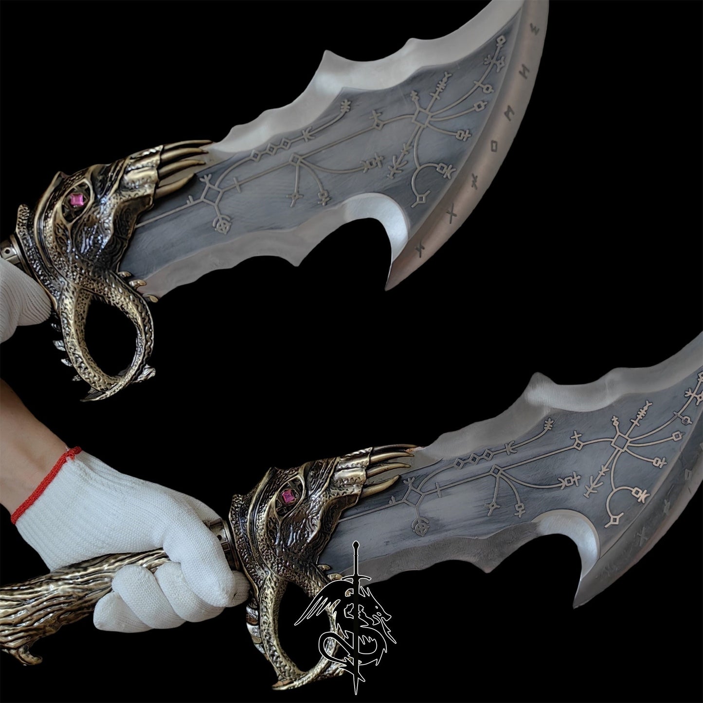 Steel Blades of Chaos Life-size Metal Replica