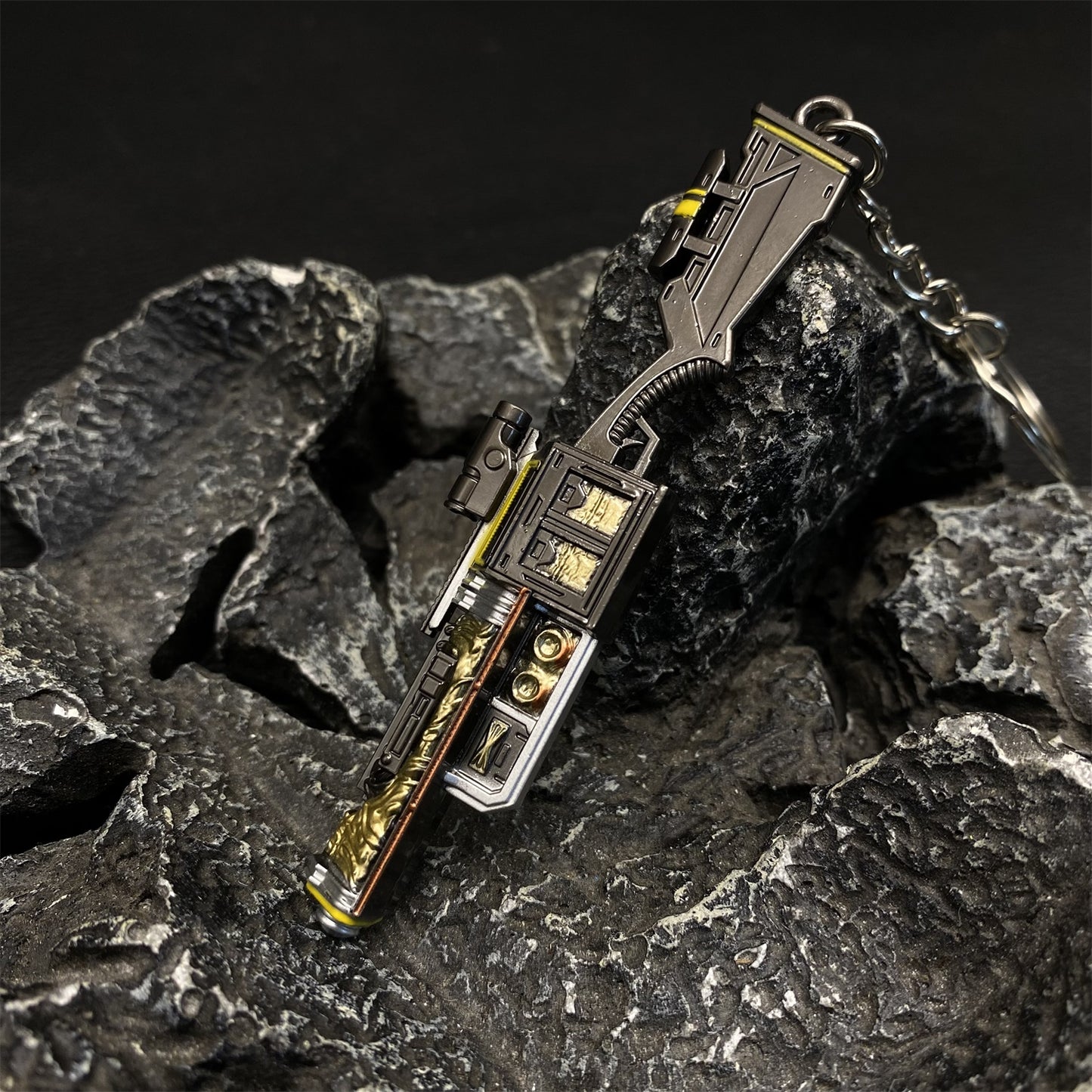 Tiny LAS17 Metal Gun Keychain