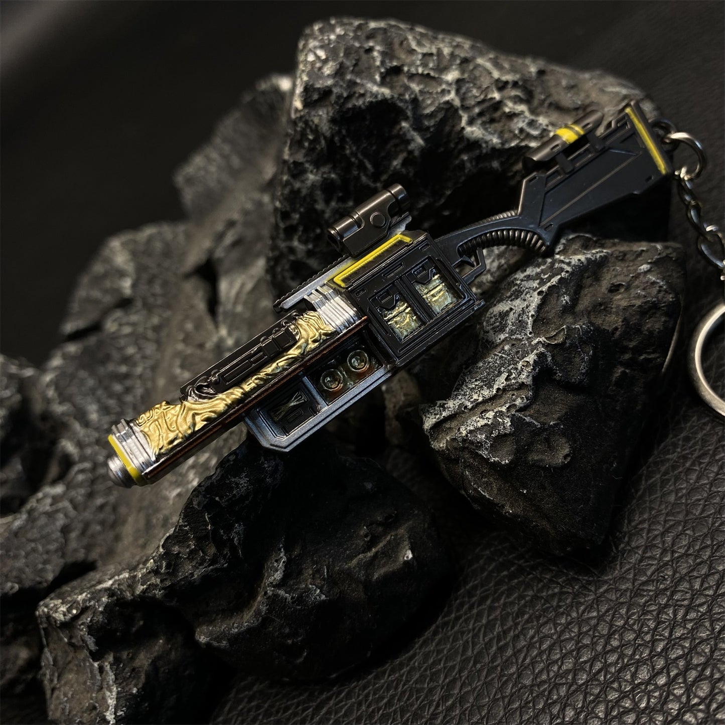 Tiny LAS17 Metal Gun Keychain