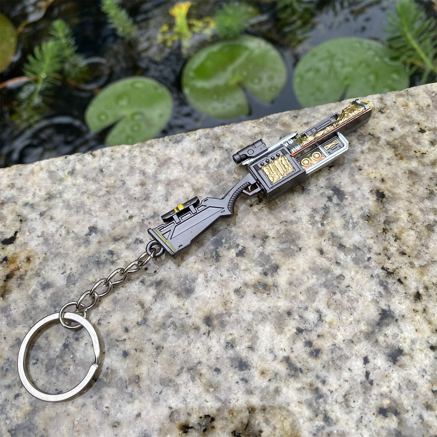 Tiny LAS17 Metal Gun Keychain