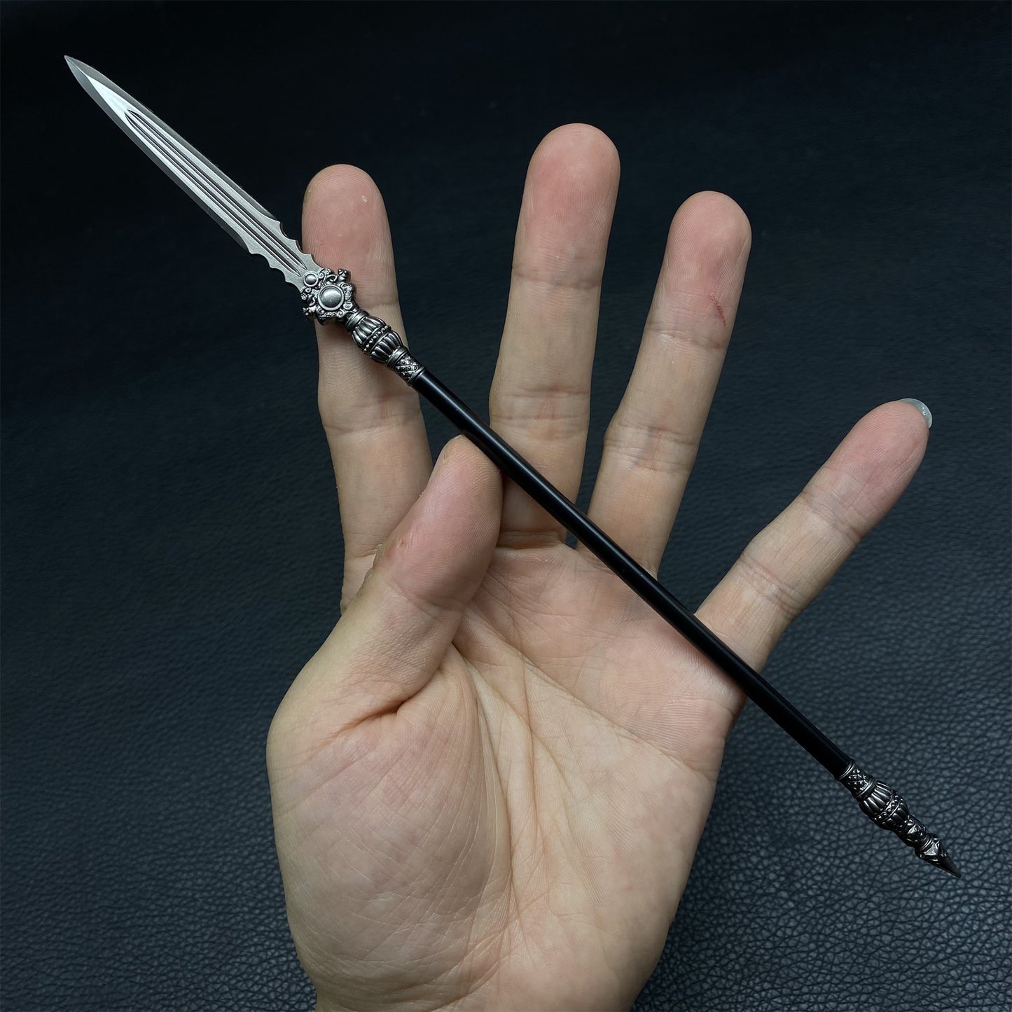 Chinese Ancient Long Handle Axe Spear Metal Miniature 4 in 1 Pack