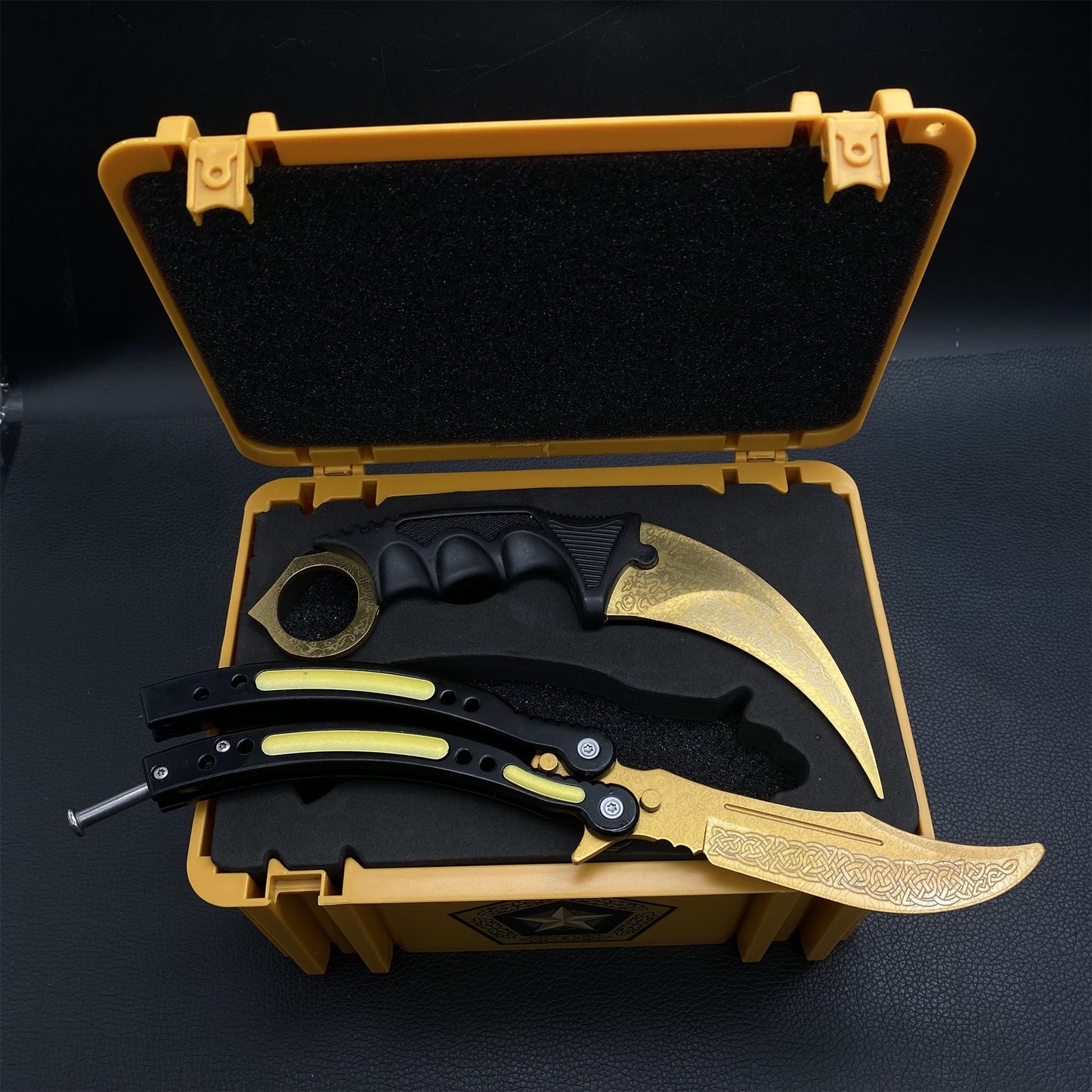 Lore Skin Karambit Trainer & Balisong Knife With Gift Case