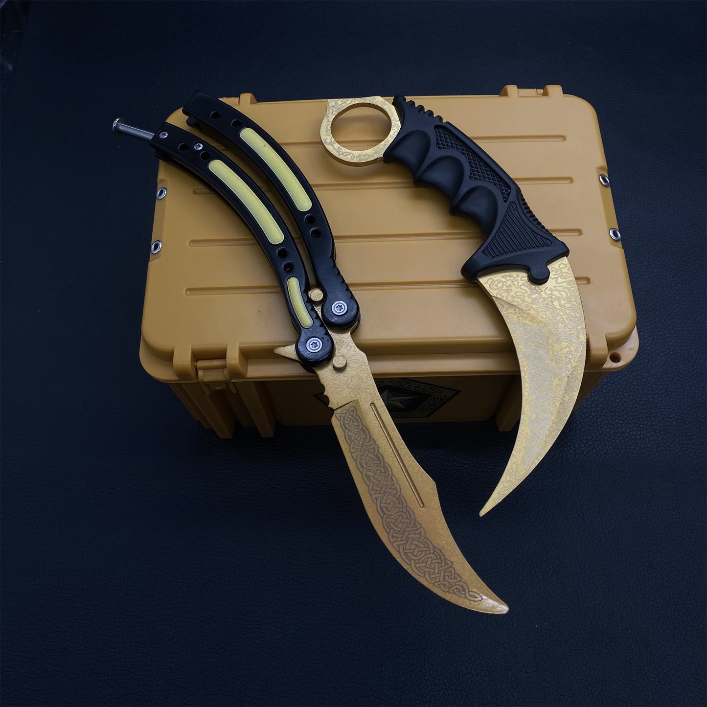 Lore Skin Karambit Trainer & Balisong Knife With Gift Case