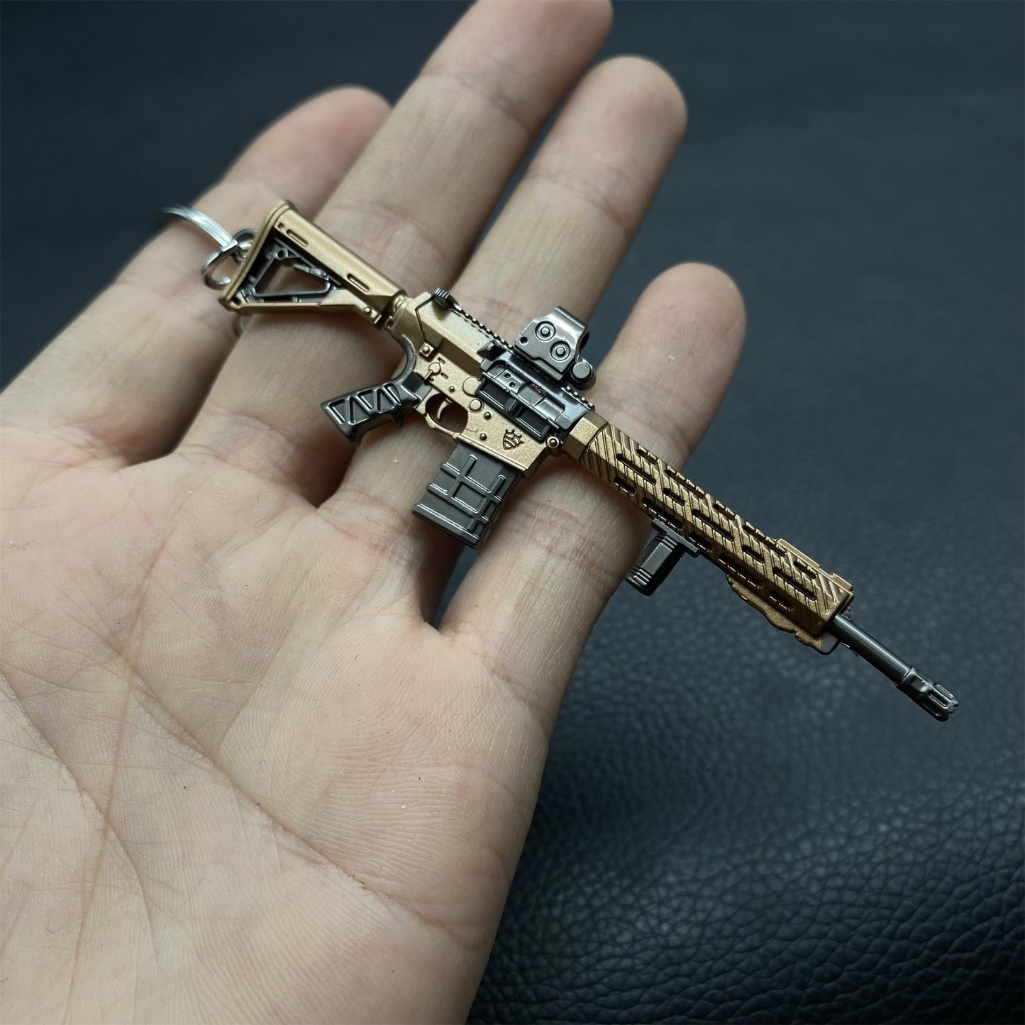 Tiny M110 Assault Rifle Metal Gun Keychain