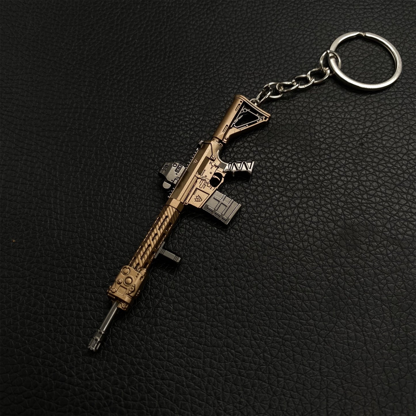 Tiny M110 Assault Rifle Metal Gun Keychain