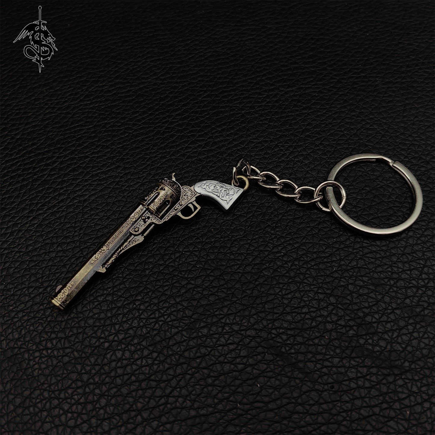 Metal M1851 Wolf Venom Revolver Tiny Keychain