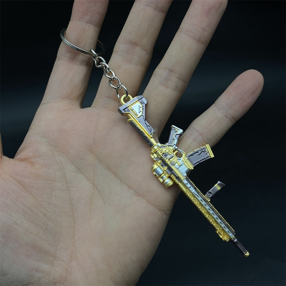Tiny M4A1 Wrath Of Ares Assault Metal Gun Keychain