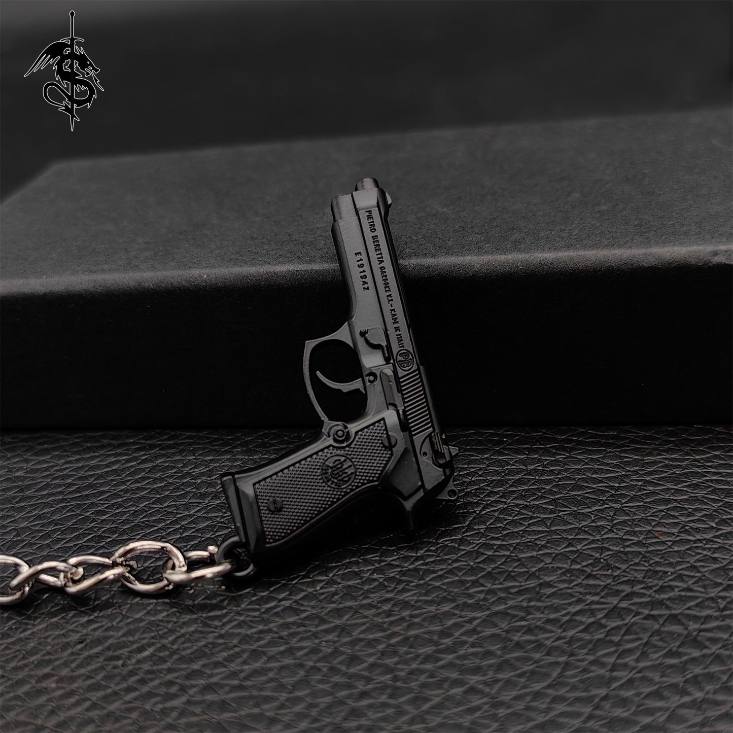 Metal Mini M92F Gun Keychain Beretta 92 Model Pendant