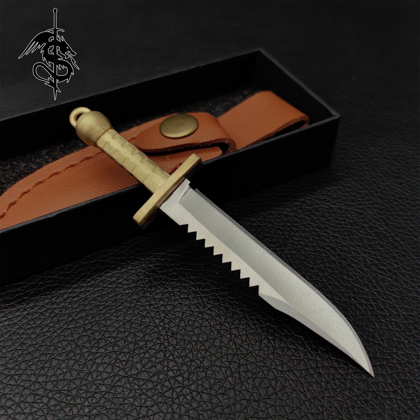 EDC Brass Handle Knife Out Tool Unboxing Knife