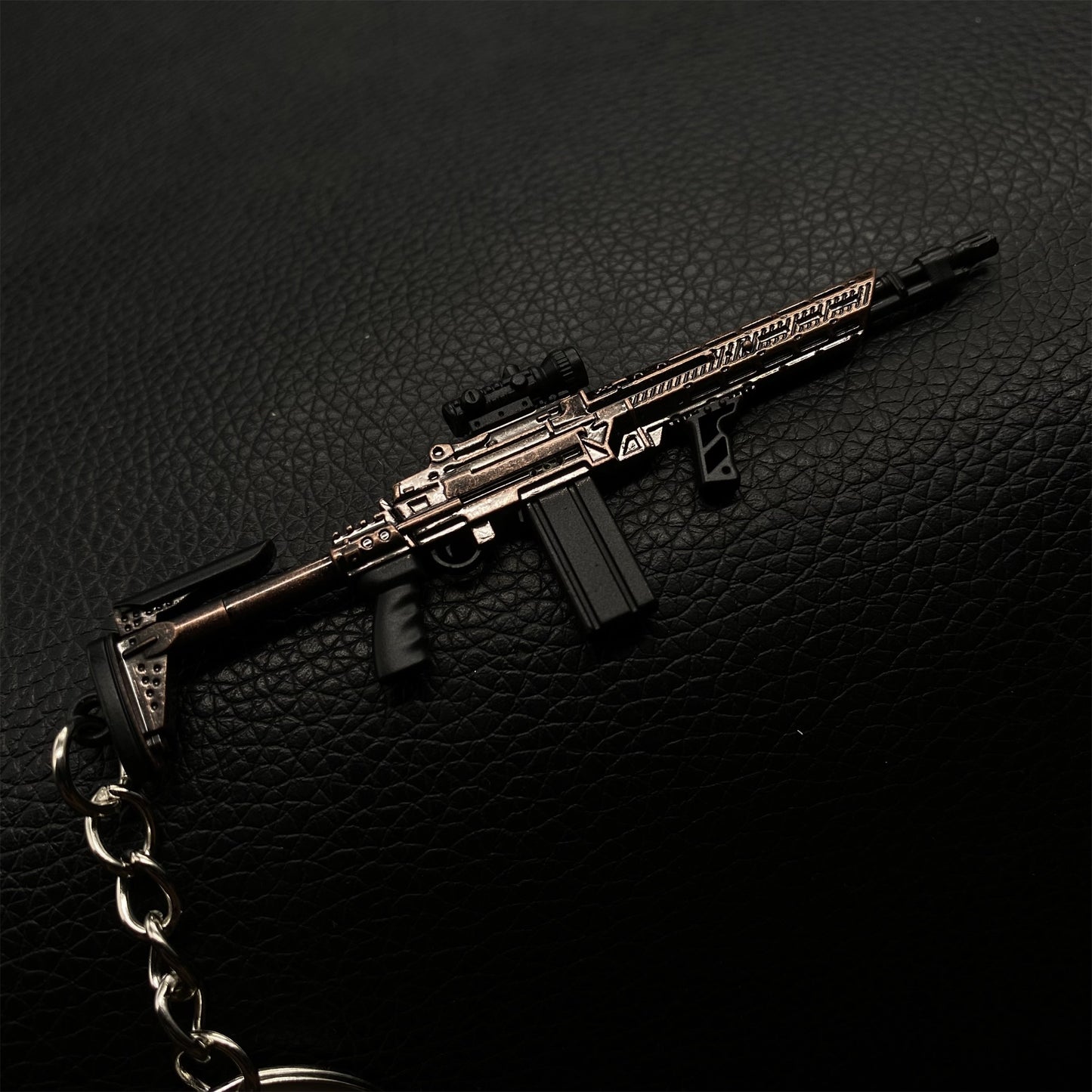 Tiny MK14 Assault Metal Gun Keychain