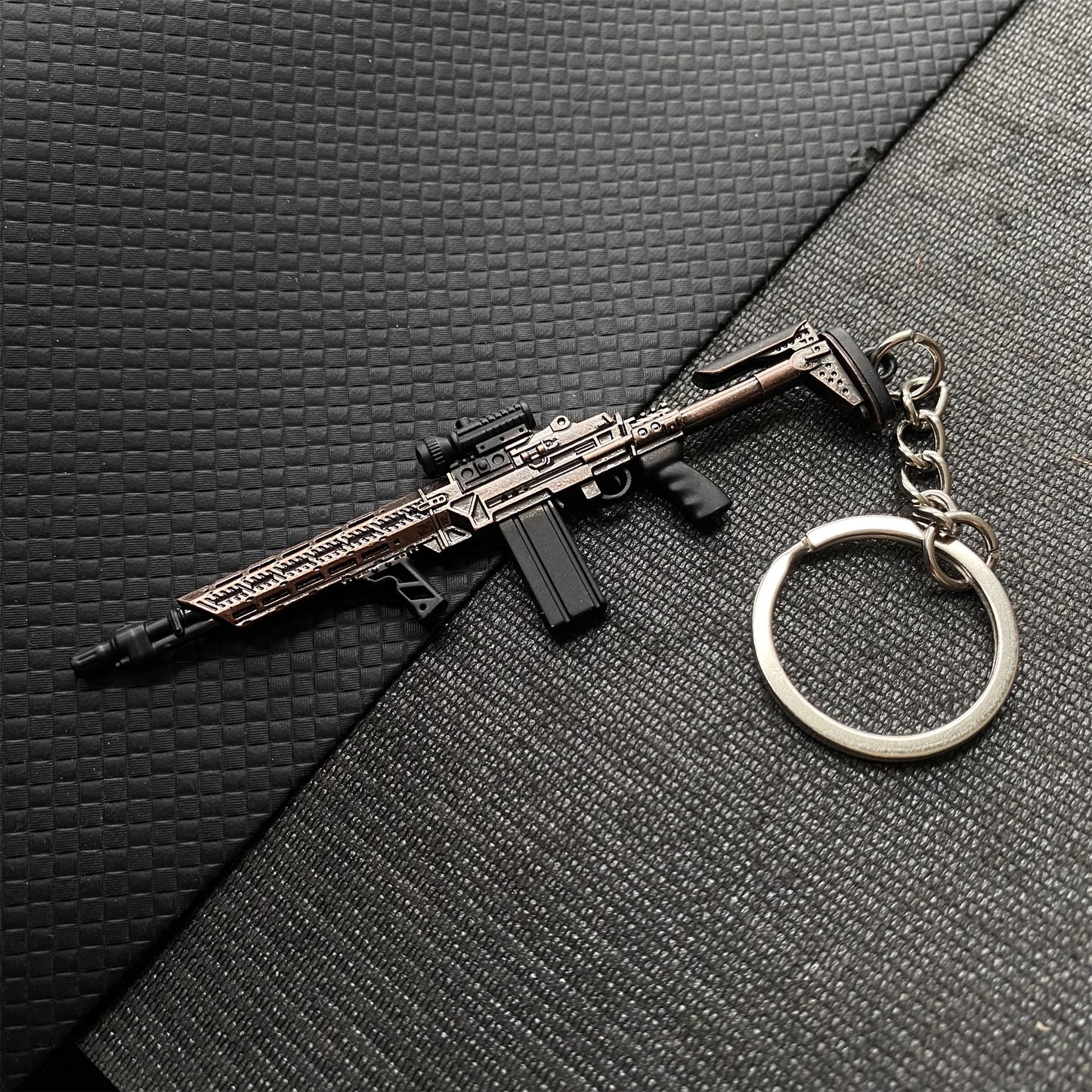 Tiny MK14 Assault Metal Gun Keychain