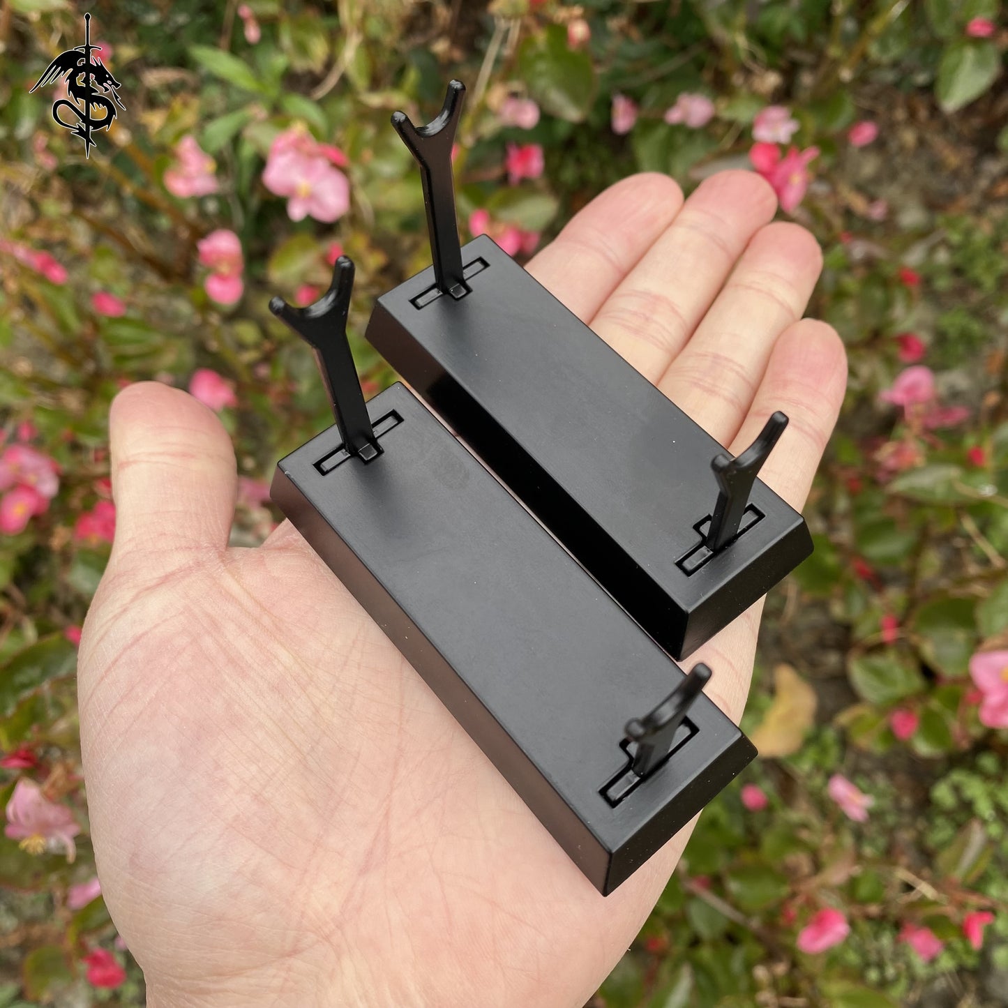 Sword Miniature Display Metal Holder Tiny Gun Stand