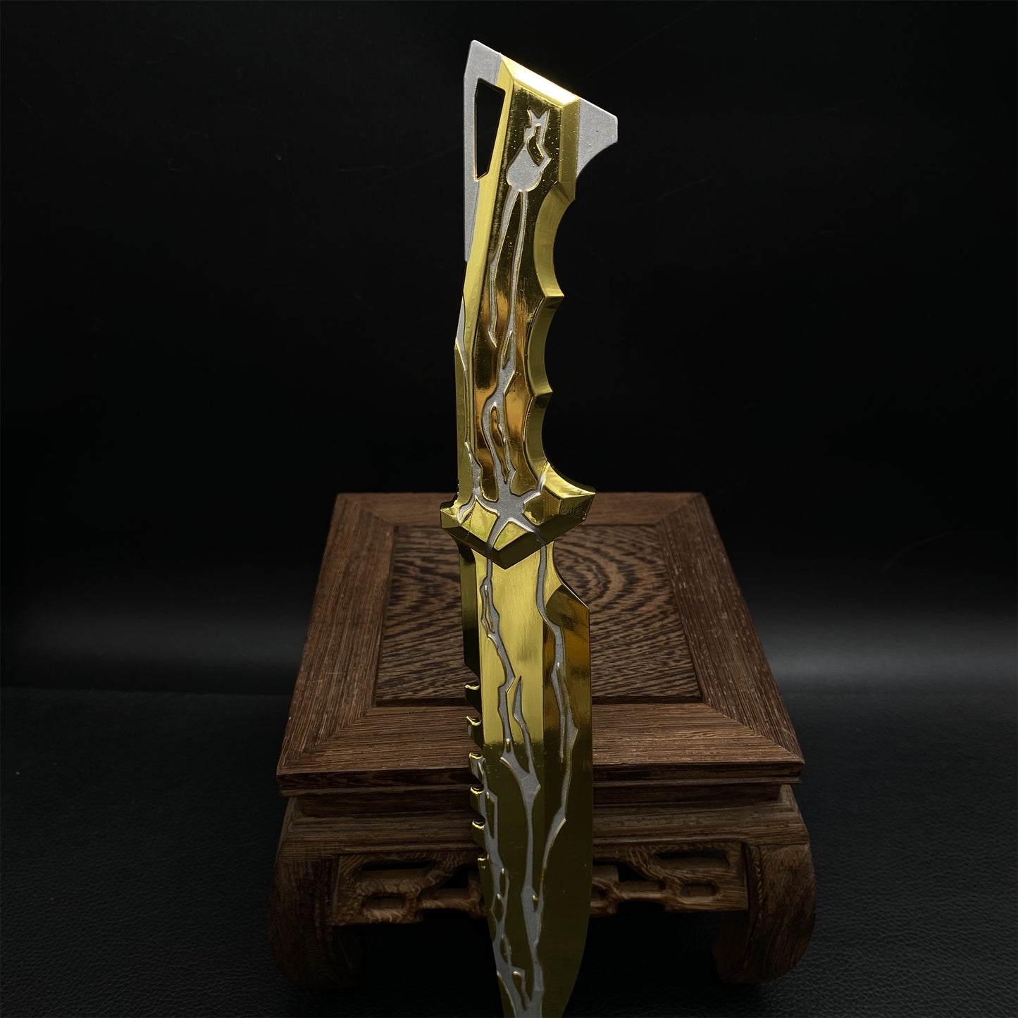 Metal Golden Smite Knife Metal Melee Weapon Game Prop