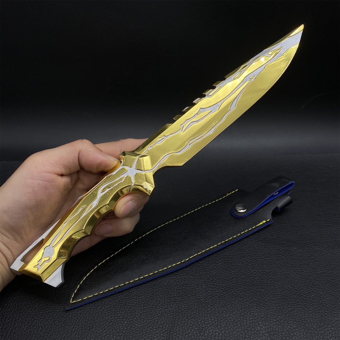 Metal Golden Smite Knife Metal Melee Weapon Game Prop