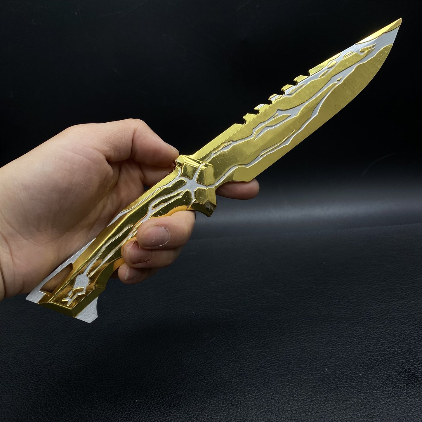 Metal Golden Smite Knife Metal Melee Weapon Game Prop
