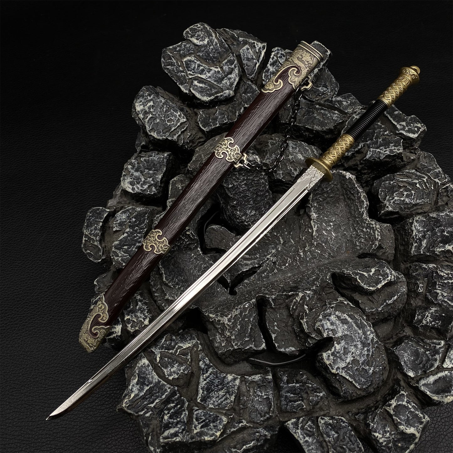 Ancient Chinese Miao Dao Warrior Anti Japanese Pirate Weapon11.4'' Metal Replica