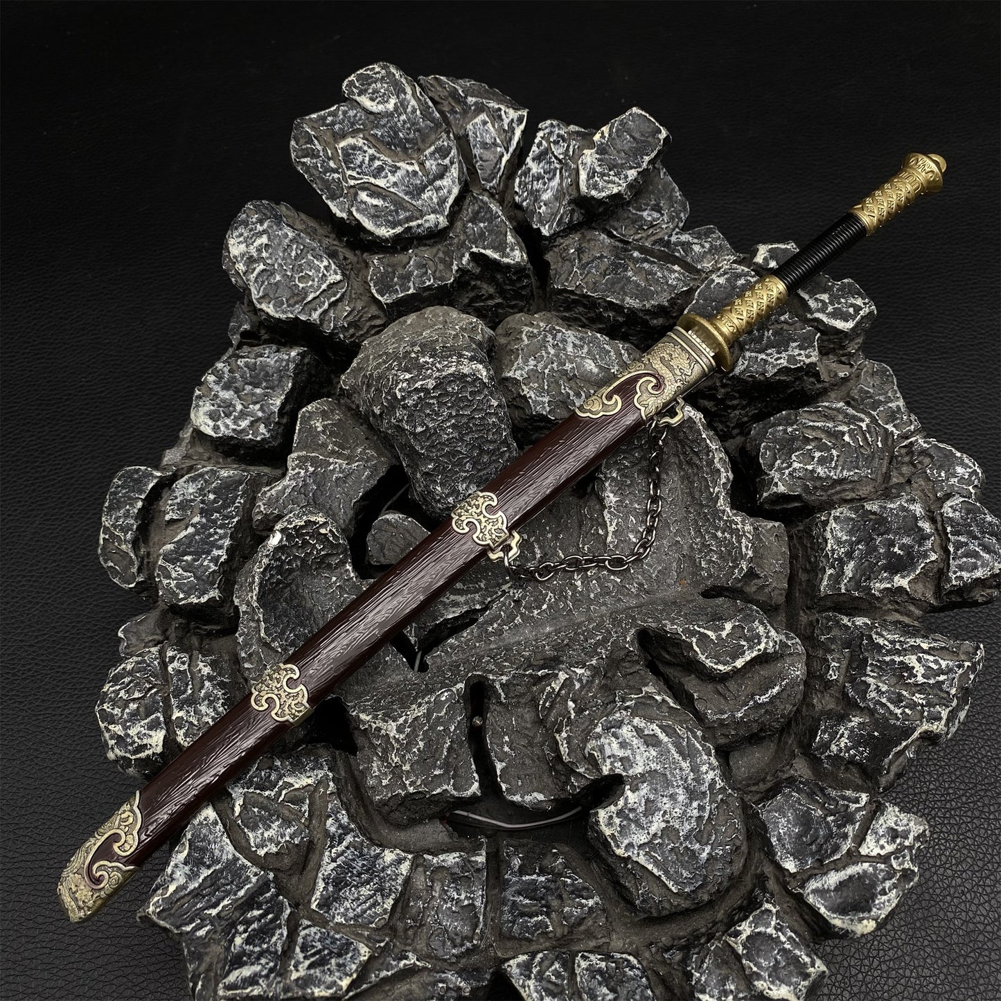 Ancient Chinese Miao Dao Warrior Anti Japanese Pirate Weapon11.4'' Metal Replica