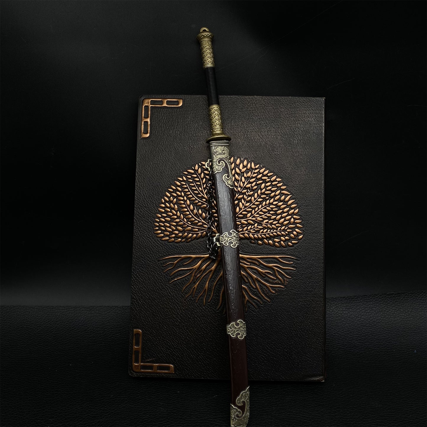 Ancient Chinese Miao Dao Warrior Anti Japanese Pirate Weapon11.4'' Metal Replica