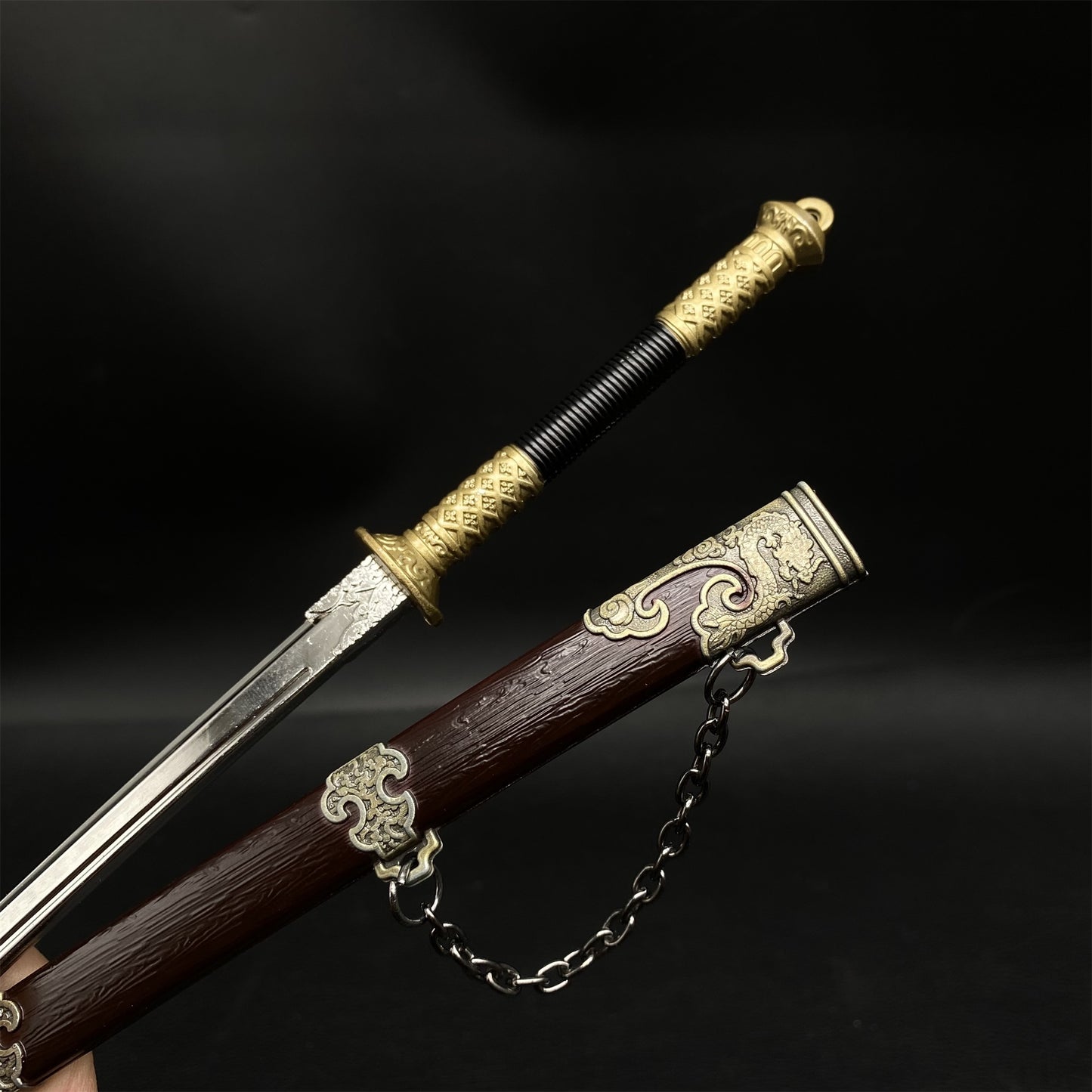 Ancient Chinese Miao Dao Warrior Anti Japanese Pirate Weapon11.4'' Metal Replica