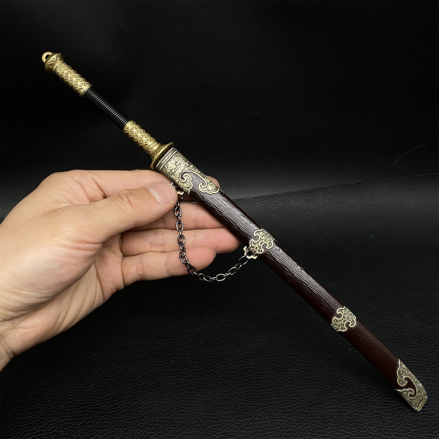 Ancient Chinese Miao Dao Warrior Anti Japanese Pirate Weapon11.4'' Metal Replica