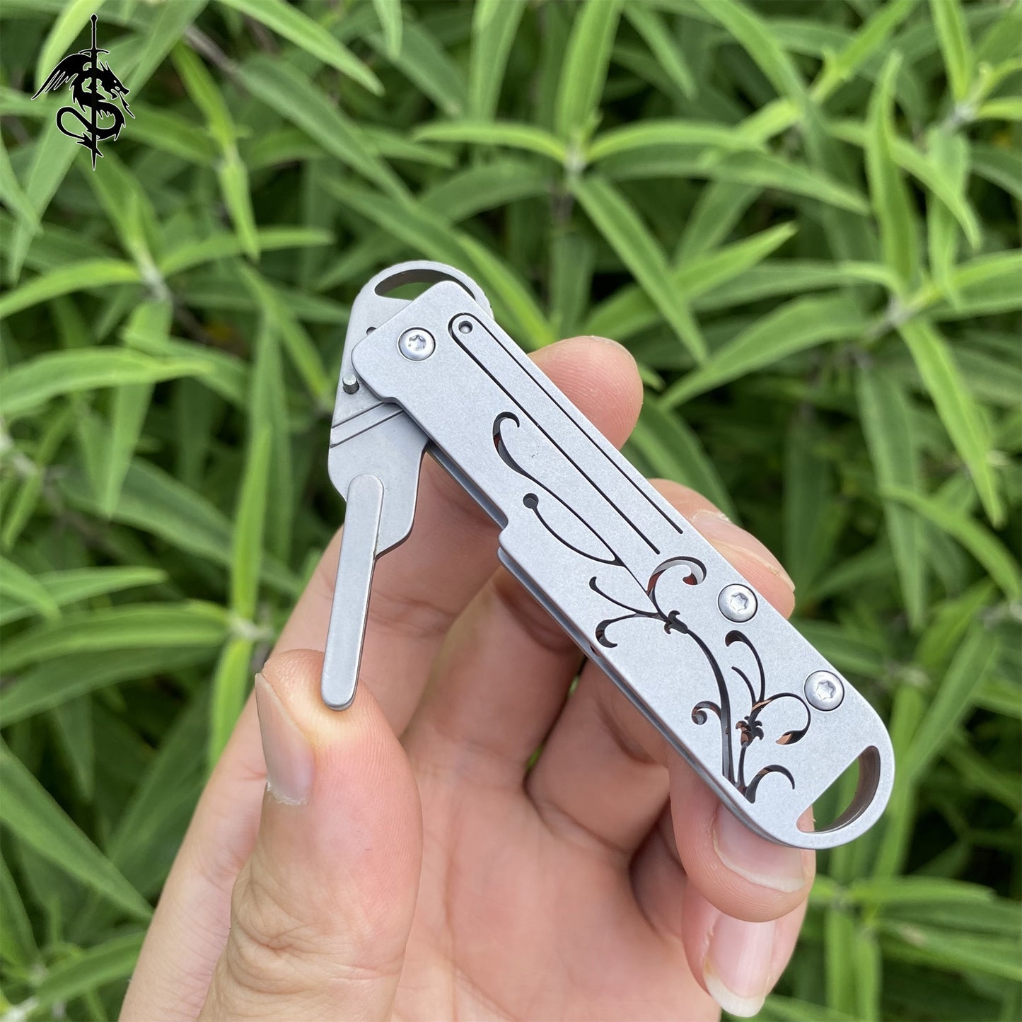 Chinese Style Cutting Knife Blue EDC 2 Pcs USA Stock