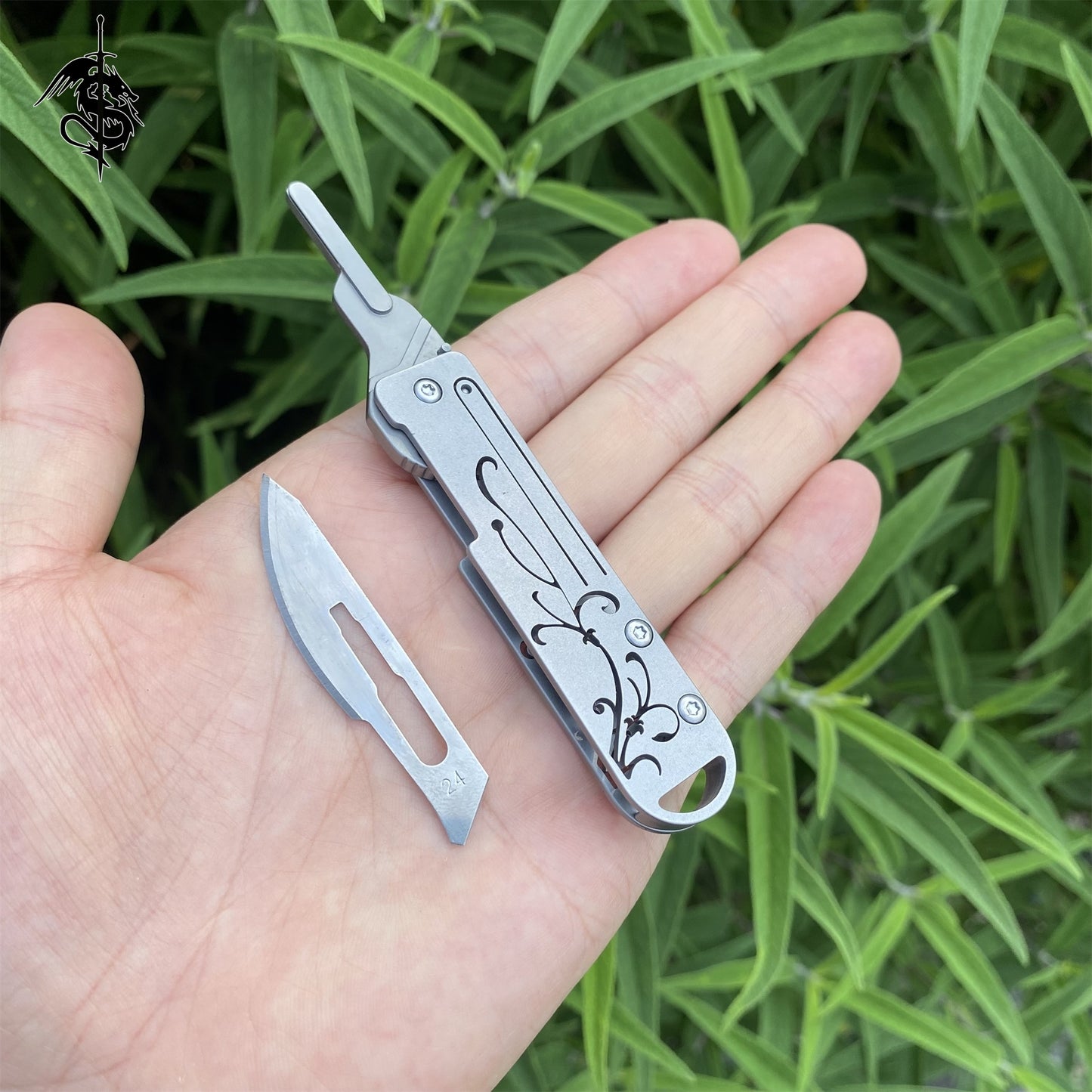 Chinese Style Cutting Knife Blue EDC 2 Pcs USA Stock