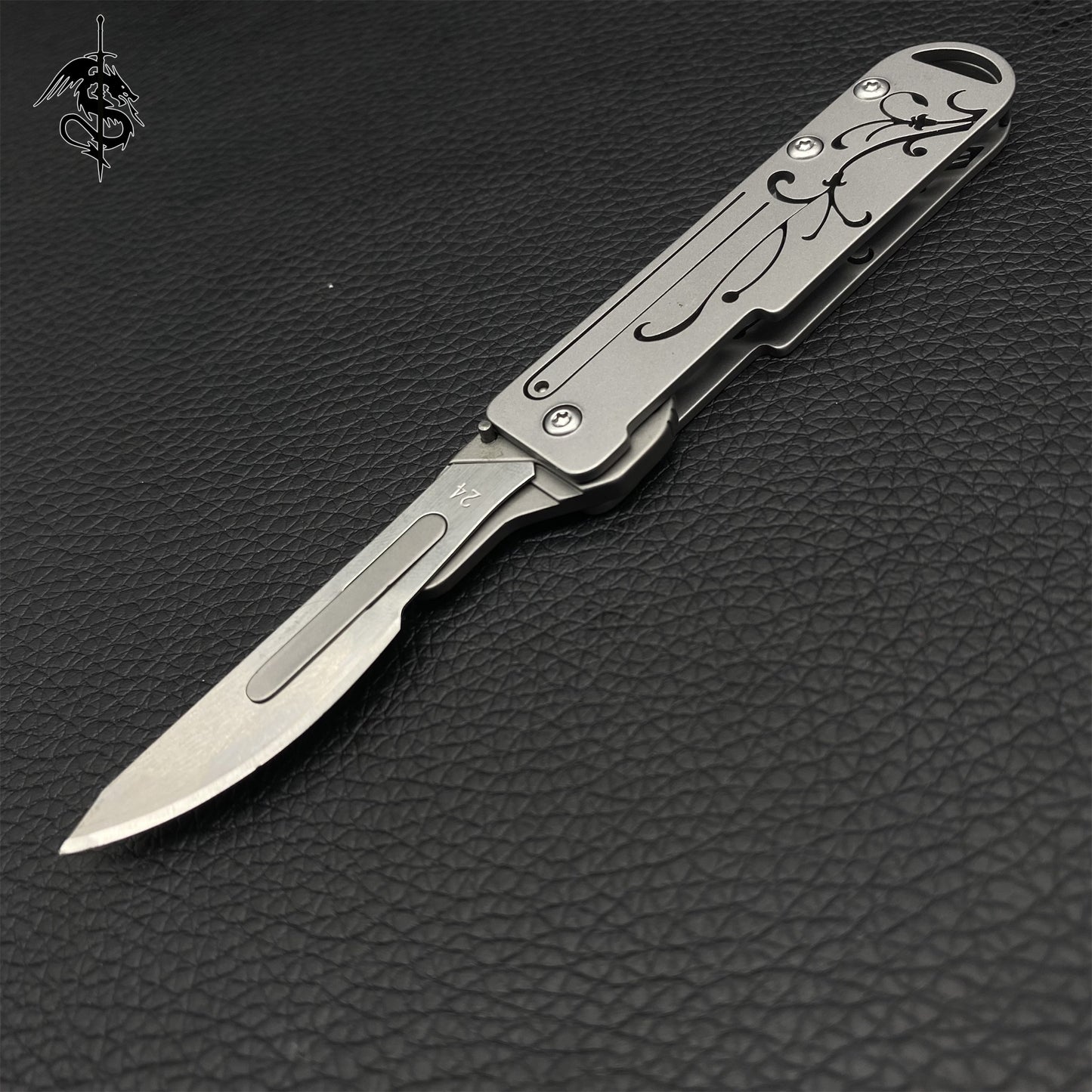Chinese Style Cutting Knife Blue EDC 2 Pcs USA Stock
