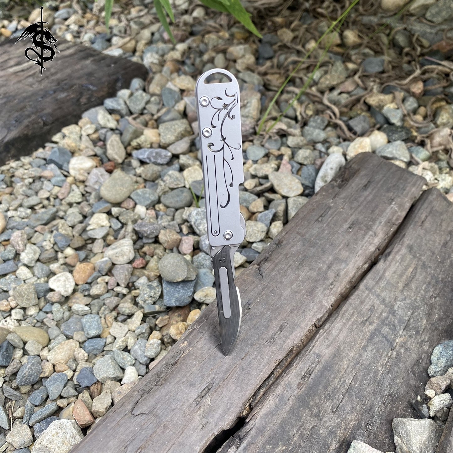 Chinese Style Cutting Knife Blue EDC 2 Pcs USA Stock