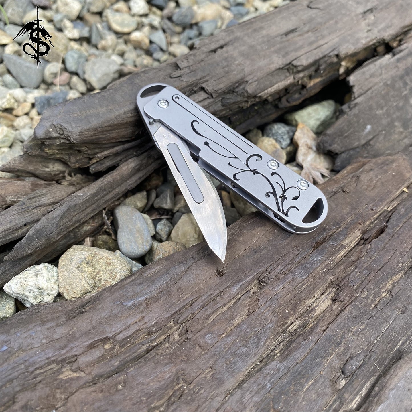 Chinese Style Cutting Knife Blue EDC 2 Pcs USA Stock