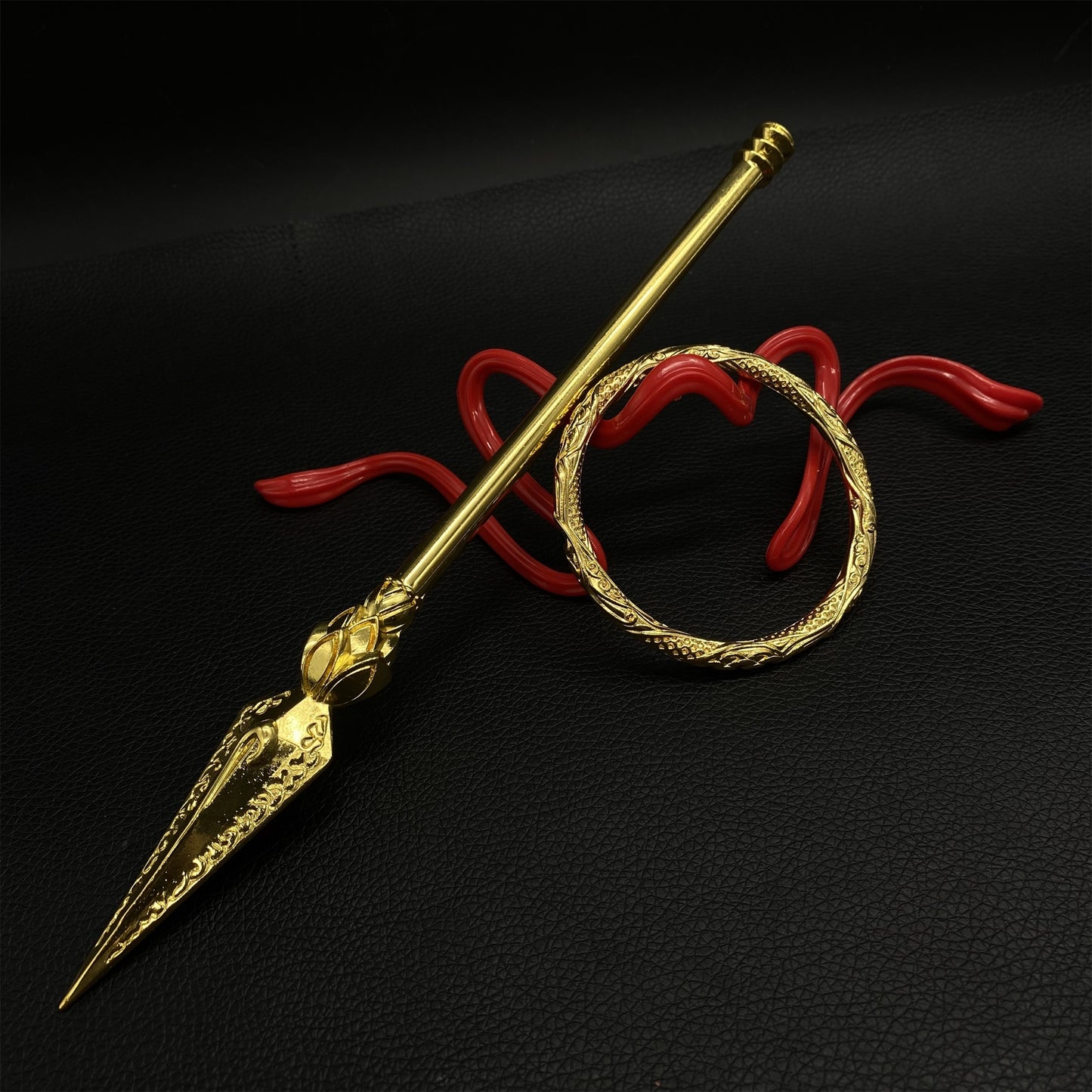 Ne Zha Fire Tipped Spear Universe Ring Red Armillary Sash Replicas 3 In 1 Pack