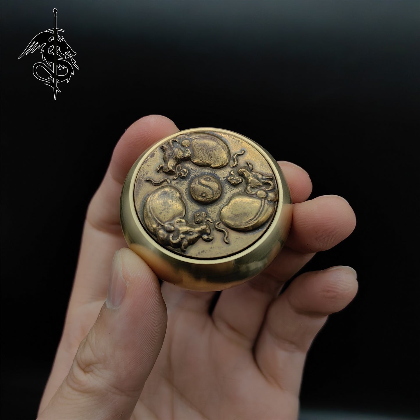 Brass Rotating Fingertip Spinner Toy 2 In 1 Pack