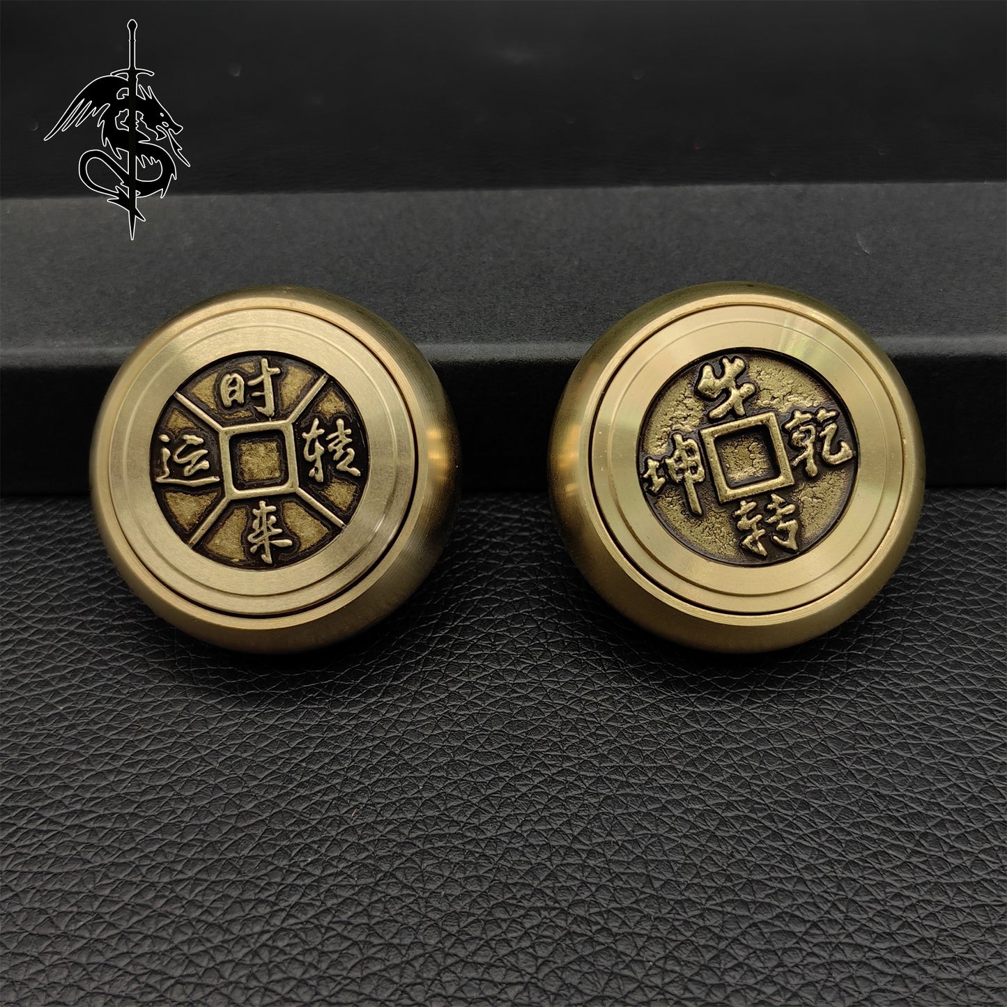 Brass Rotating Fingertip Spinner Toy 2 In 1 Pack
