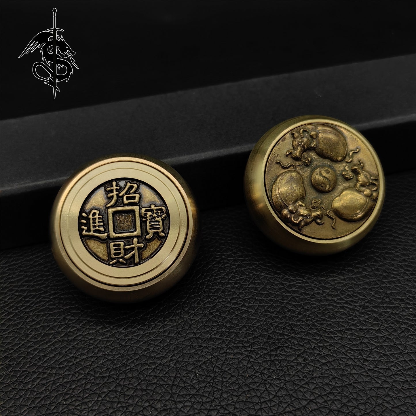 Brass Rotating Fingertip Spinner Toy 2 In 1 Pack