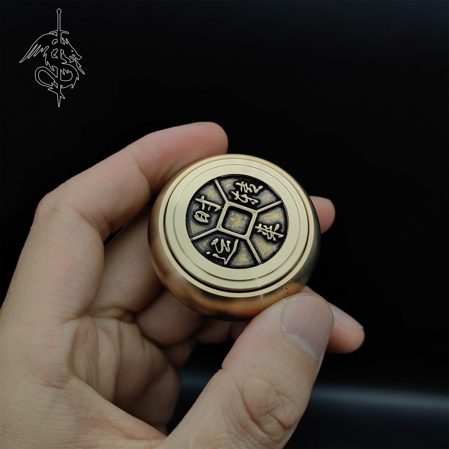 Brass Rotating Fingertip Spinner Toy 2 In 1 Pack