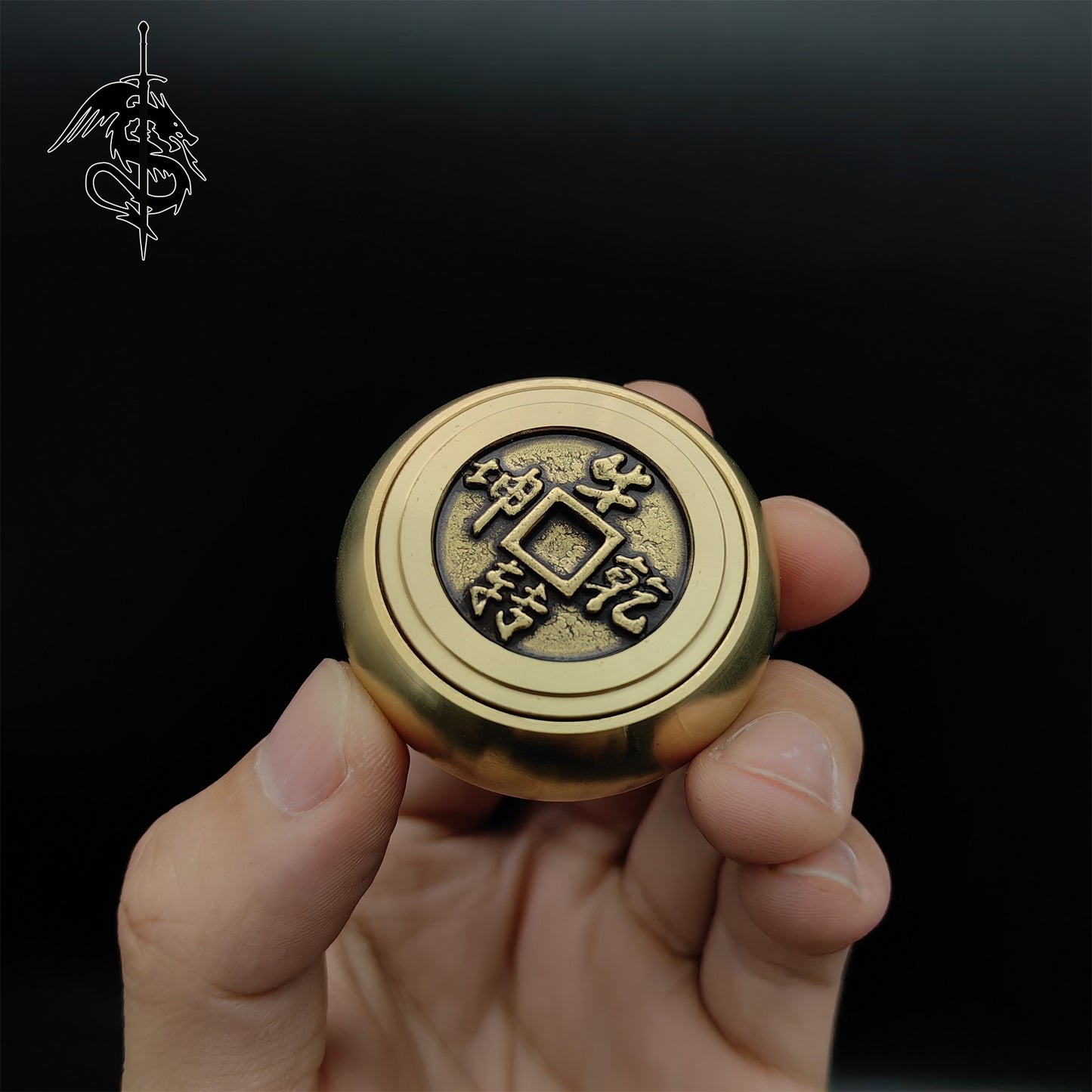 Brass Rotating Fingertip Spinner Toy 2 In 1 Pack
