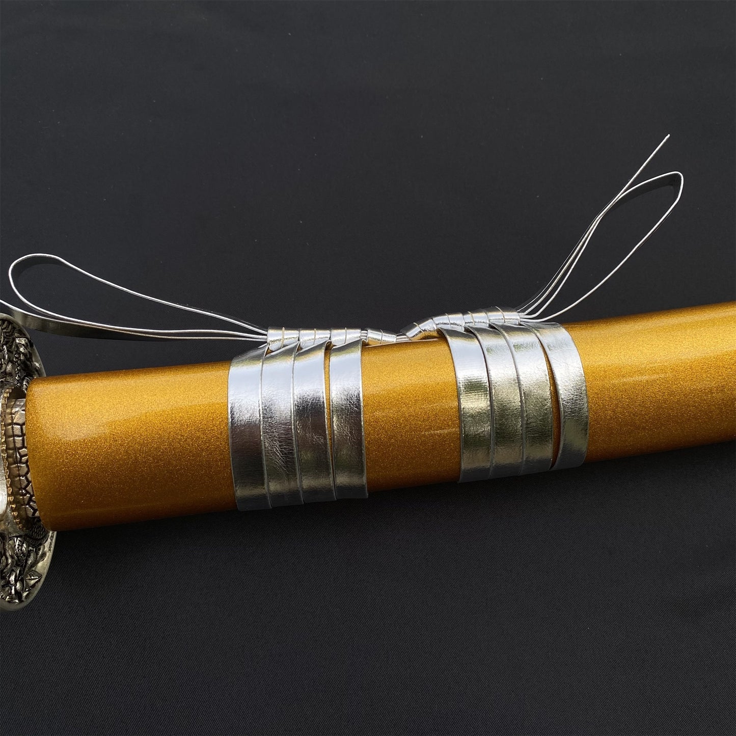 Life-size Yellow & Orange Dragon Design Samurai Katana Replica