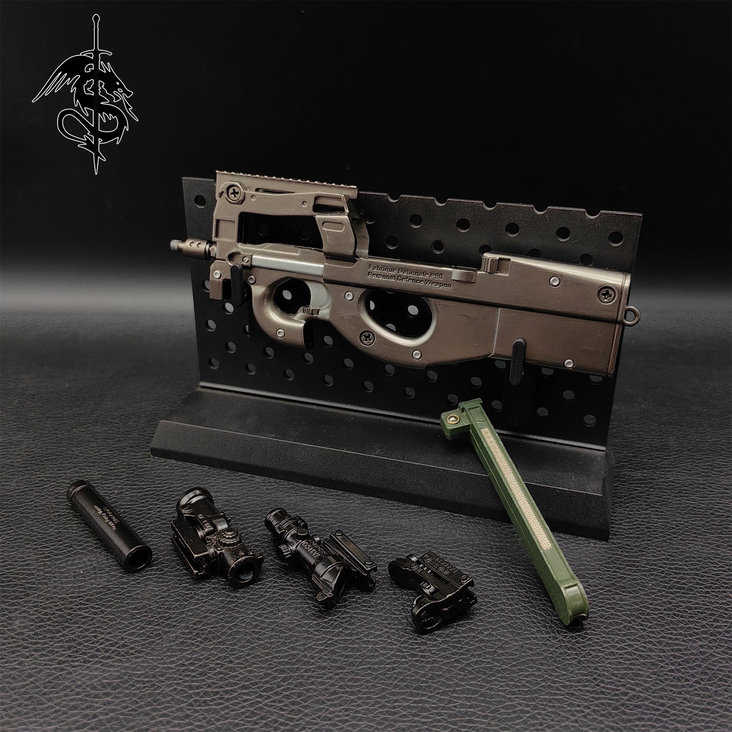 Metal P90 Submachine Gun Miniature Small P90 Tiny Gun Replica