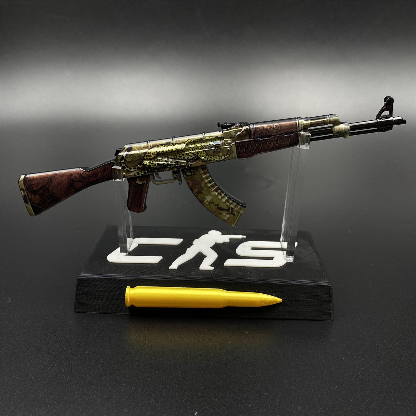 CS2 Game Peripheral - Tiny Gun AK47 Panthera Onca Metal Replica Game Prop Collectible