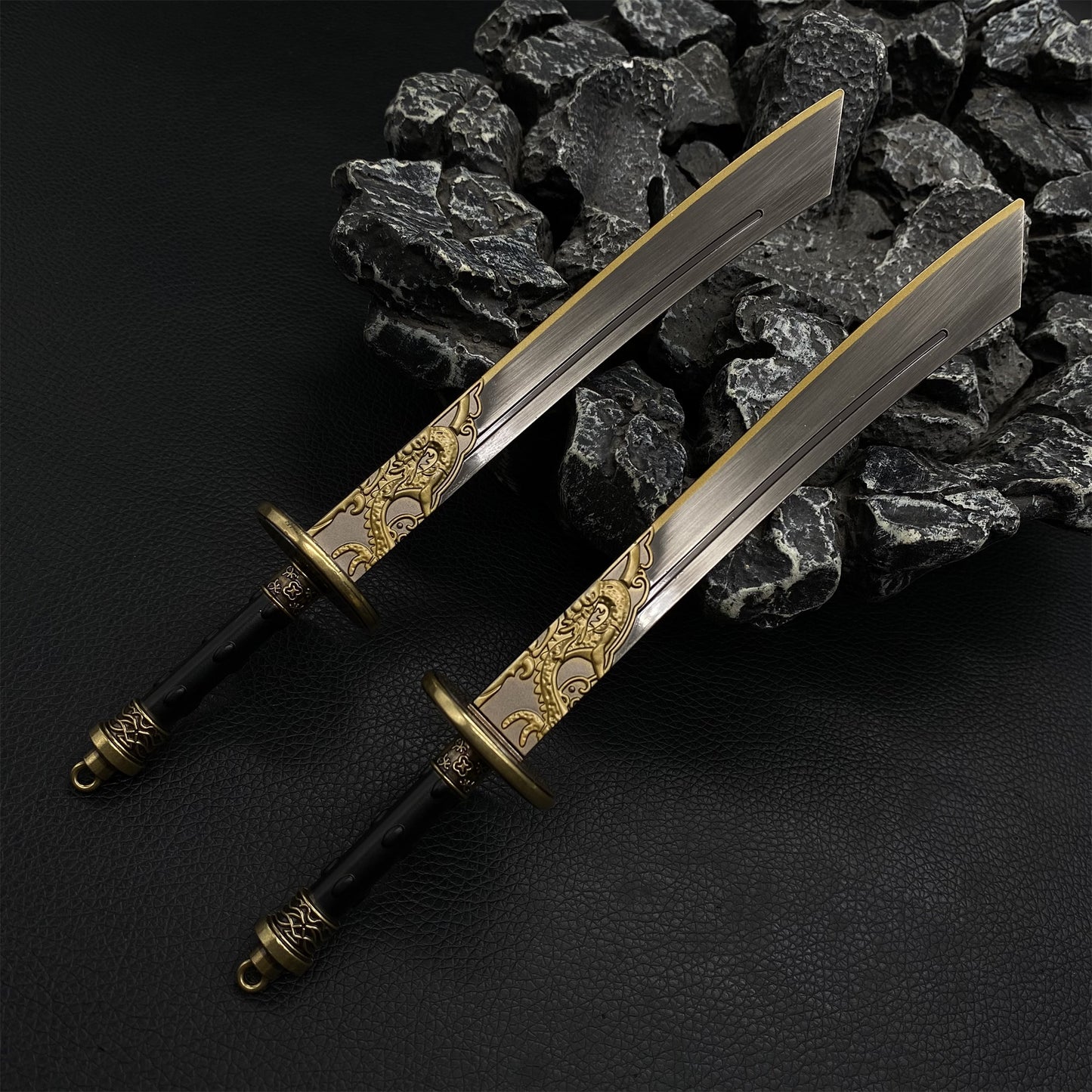 Peaceful Twin Blades Metal Replica
