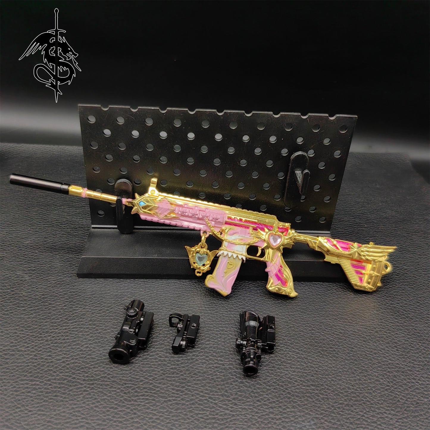 Pink Girl HK416 Miniature Metal M416 Rifle Small Replica
