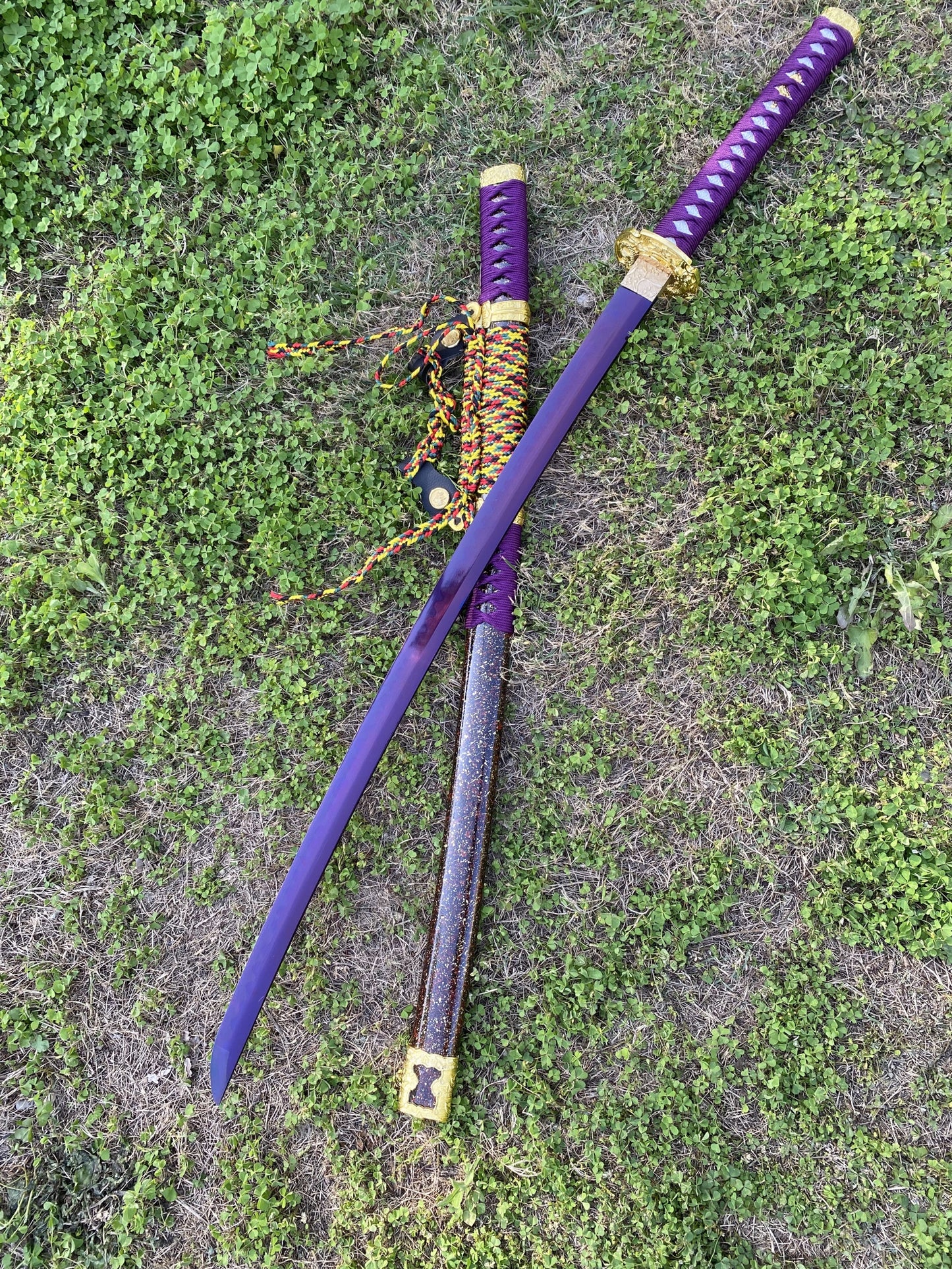 Japanese Katana Life-size Purple River Katana Replica