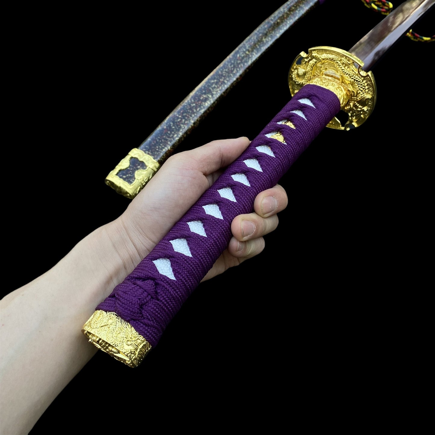 Japanese Katana Life-size Purple River Katana Replica