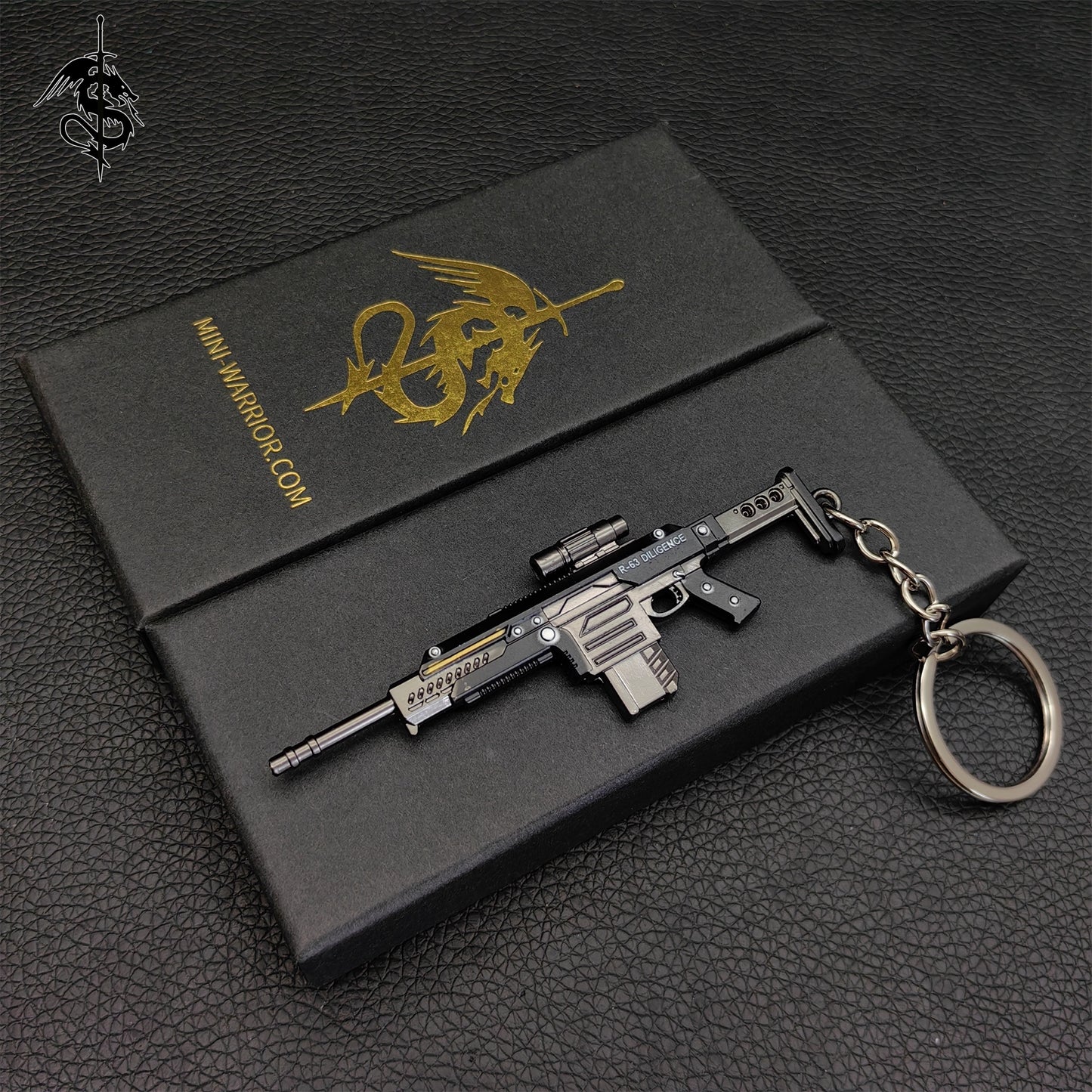 Mini R-63 Diligence Gun Metal Keychain