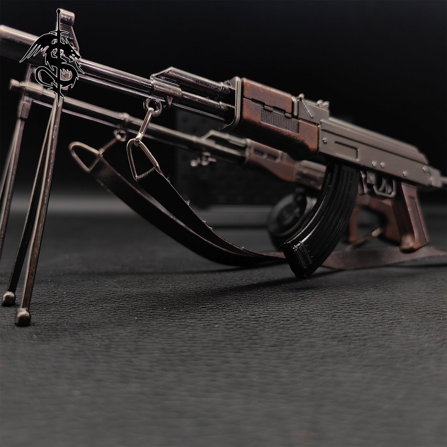 Metal AK-47 Assault Rifle RPK Light Machine Toy Gun Model