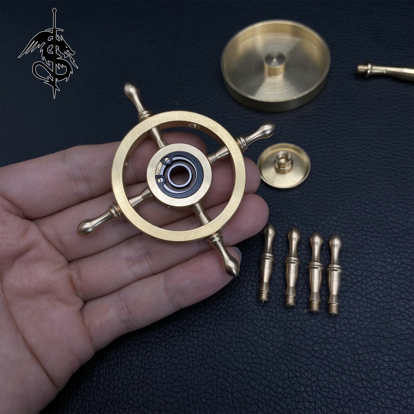 Brass Rotating Rudder Toy