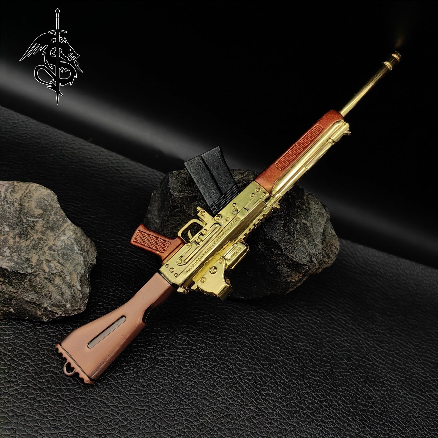 S12K Golden Plated Miniature Small S12 Shotgun Toy Metal Replica