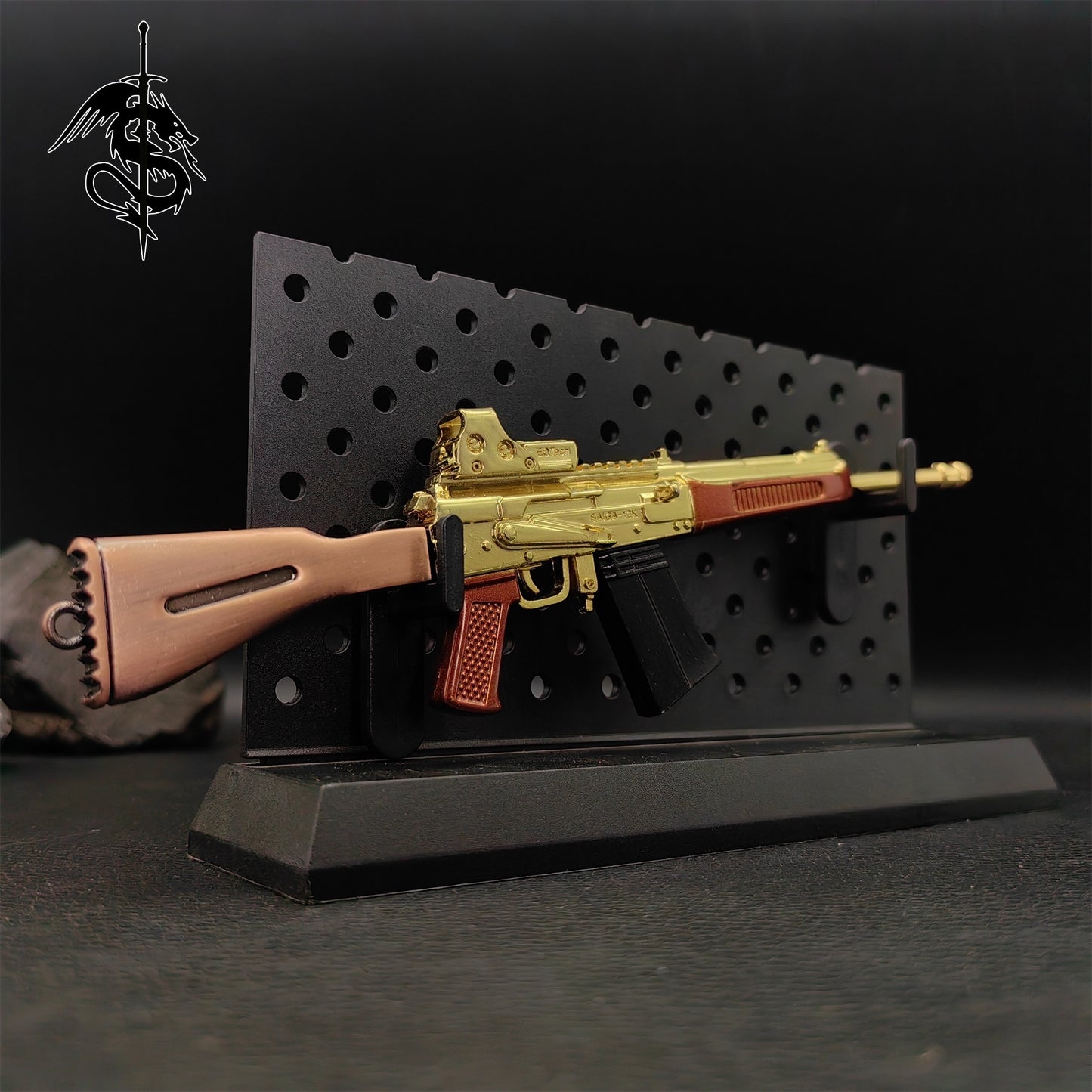 S12K Golden Plated Miniature Small S12 Shotgun Toy Metal Replica